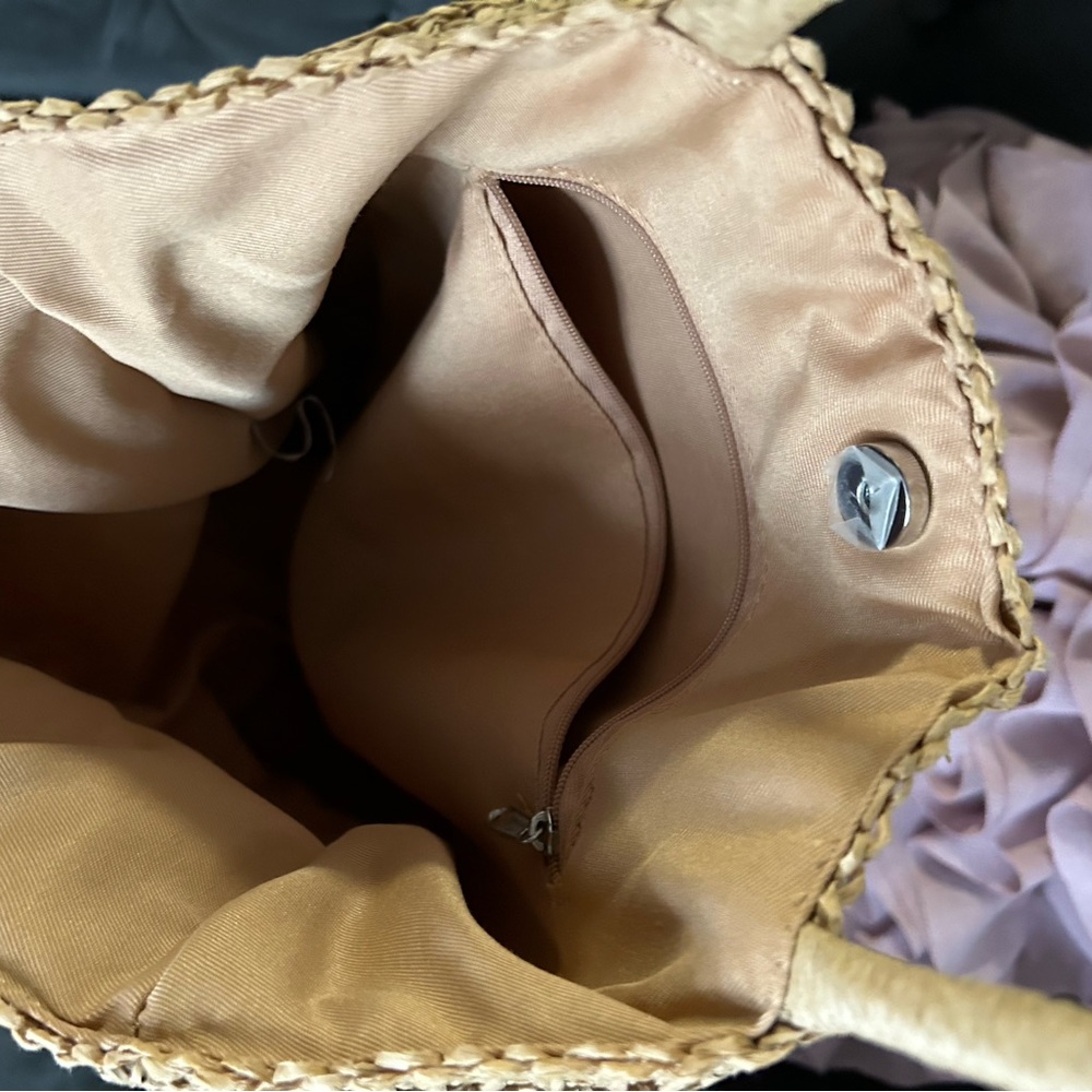 NWOT Rattan Color Tote - Picture 2 of 2